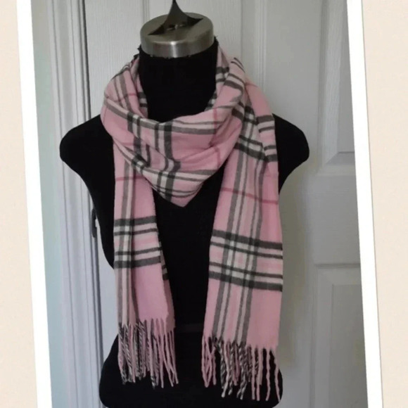 NWOT Dillard's pink plaid scarf - Picture 1 of 4